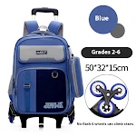 Mochila Escolar Trolley para Estudiantes de Primaria Grados 1-6 Resistente al Agua y Desgaste, Simple y Protectora de la Espalda, ¡de Moda! — foto 17