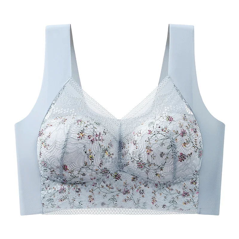 Title 3, Small Floral Ice Silk Seamless Beautiful Back B...