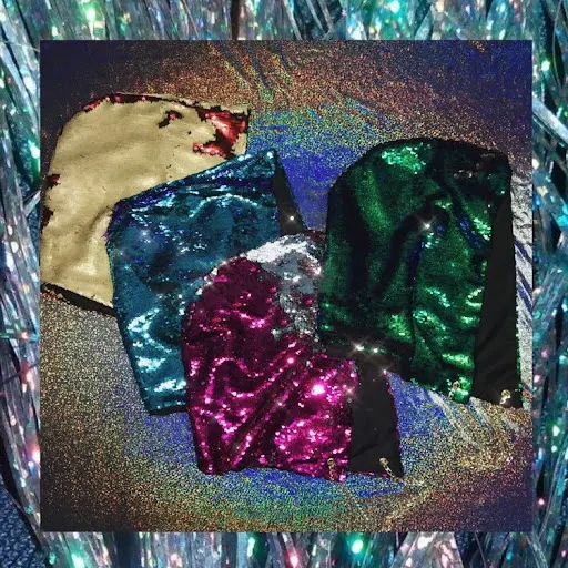 Title 3, Mermaid Phantom Glitter Dark Gothic Big Hat Bun...