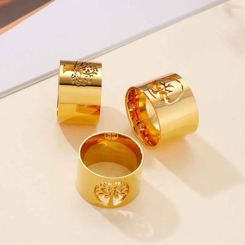 Anel feminino Árvore da Vida simples e fashion, perfeito para uso diário. Design elegante e atemporal, um símbolo de crescimento e esperança. — foto 11