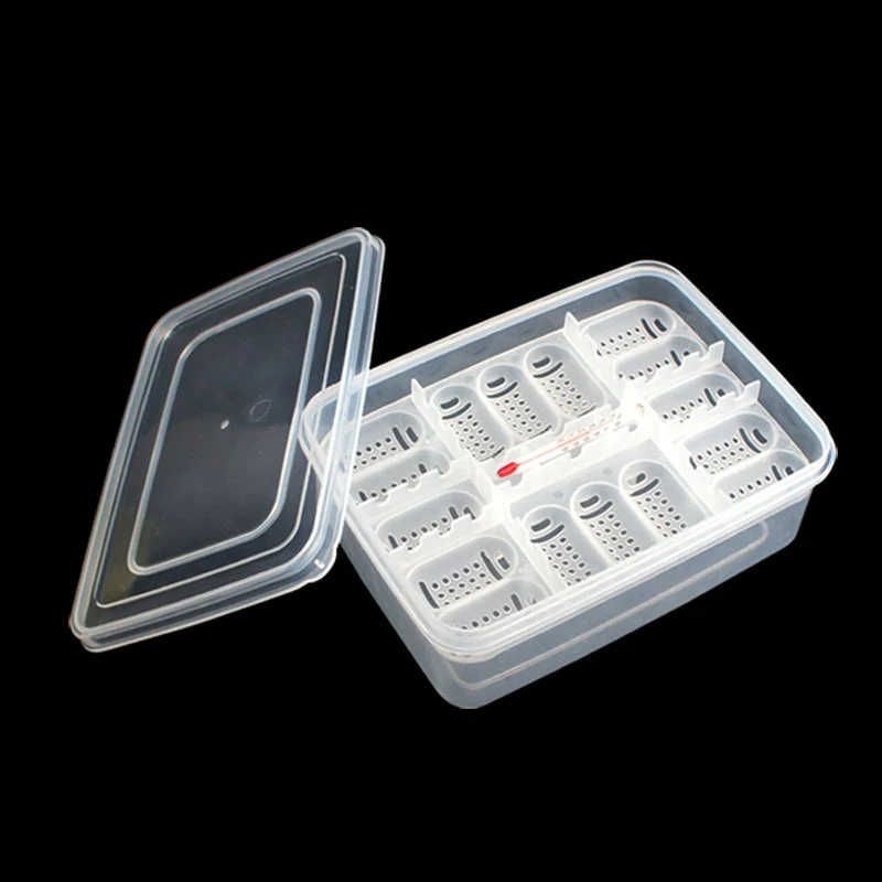 Title 8, DIY 12 Grids Hatch Box Snake Lizard Reptile Egg...