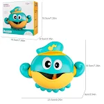 Baby Bath Automatic Bubble Blower Octopus Music Toy Fun Bath Time Experience Safe and Engaging Sensory Development for I — photo 2