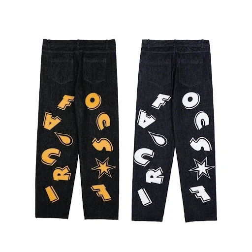 Title 6, Heren Losse Amerikaanse Print Broek