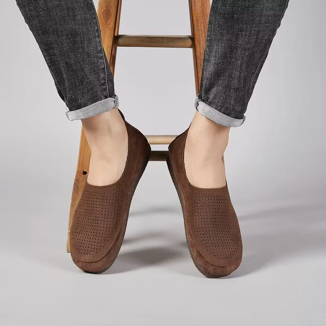 Title 2, Retro Authentic Leather Hollow Out Mens Shoes....