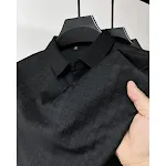Men's Summer Plaid Ice Silk Lapel Short Sleeve Shirt Cool Breathable Fabric Perfect for Hot Weather Casual Style Comfort — photo 9