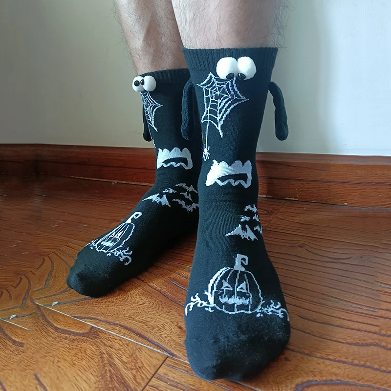 Title 1, Halloween Hand Socks Couple Magnet Suction Hand...