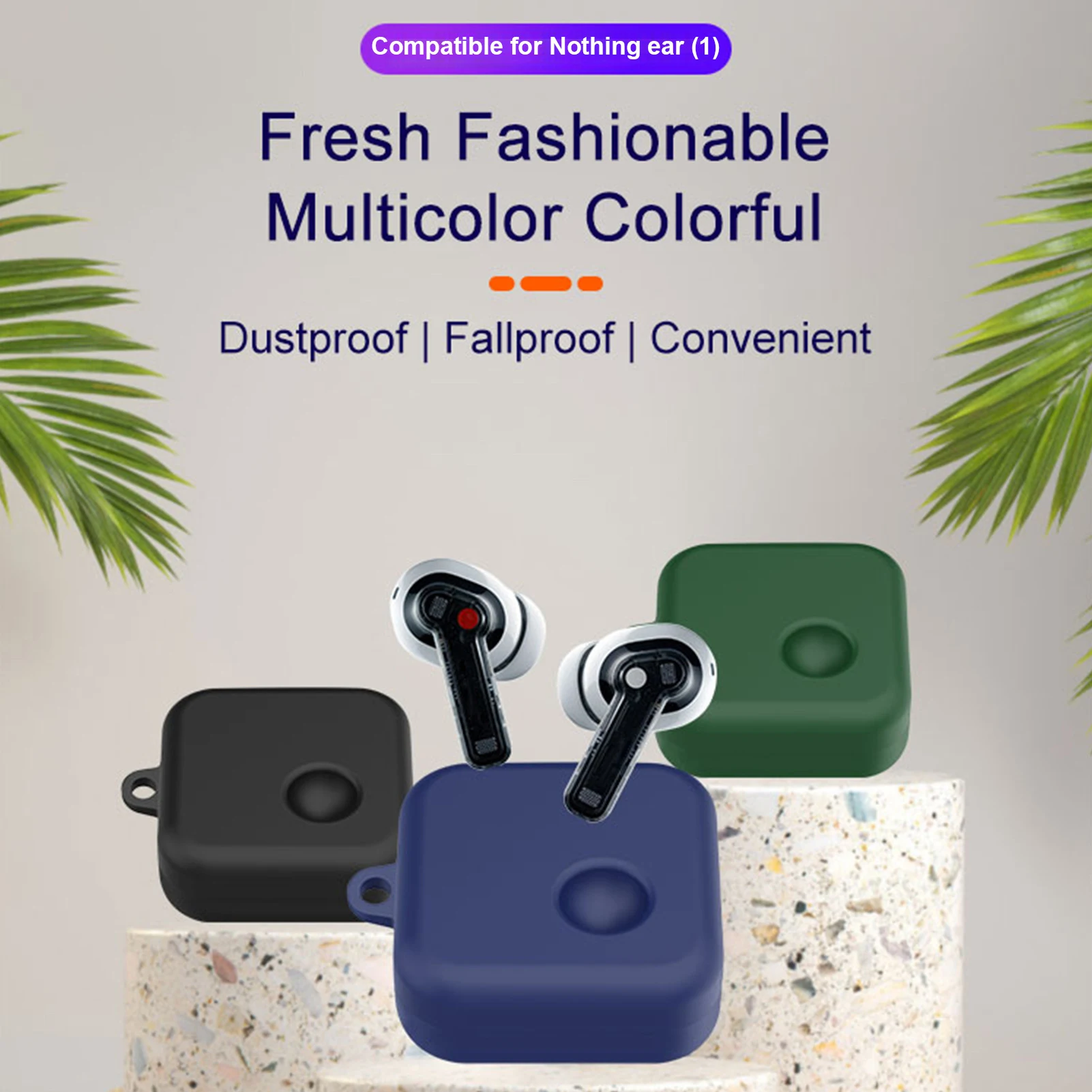 Silicone protective cover for Nothing Ear1 earphones. Provides drop and scratch protection. Easy to apply, durable, and — photo 5