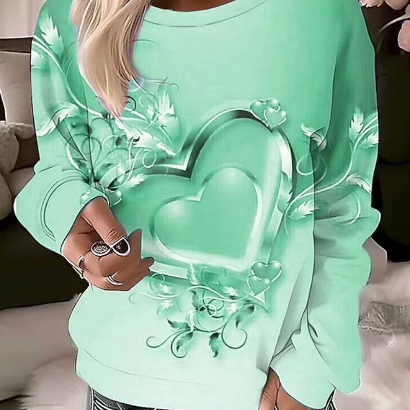 Fashion Love polyester damessweater met lange mouwen en appliqué Love — foto 17