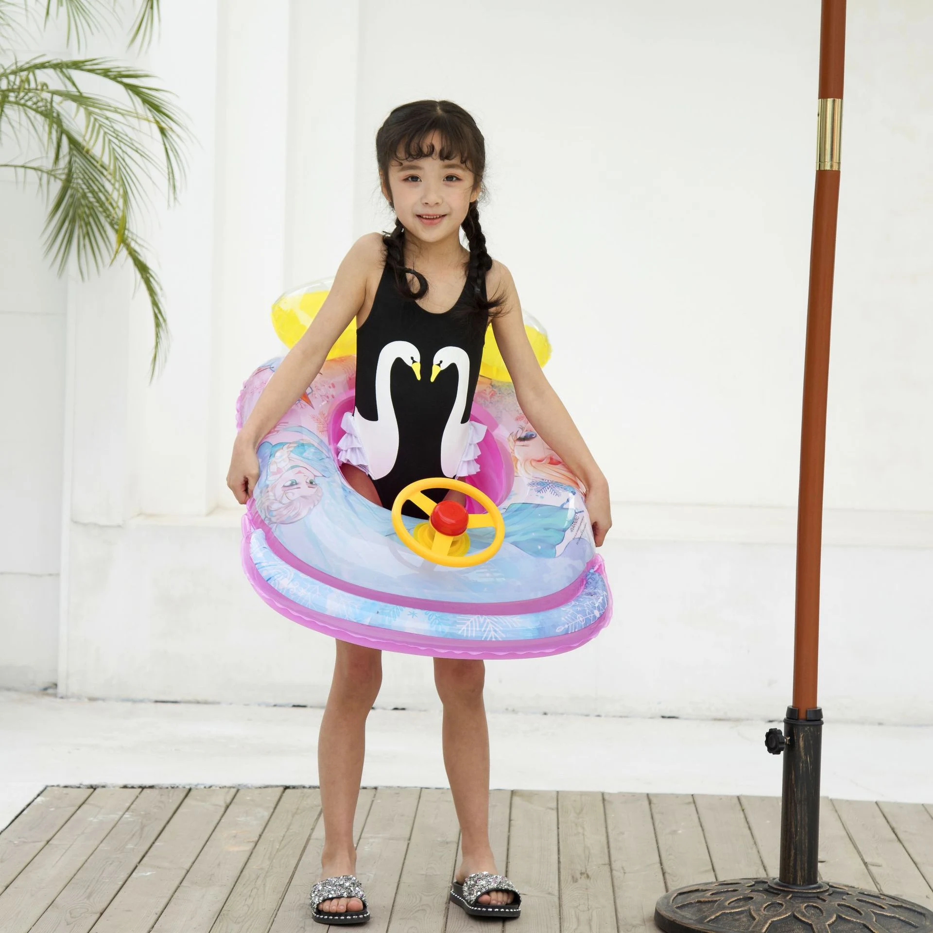 Title 4, New Spot Baby Flamingo Kart Swimming Ring, safe...