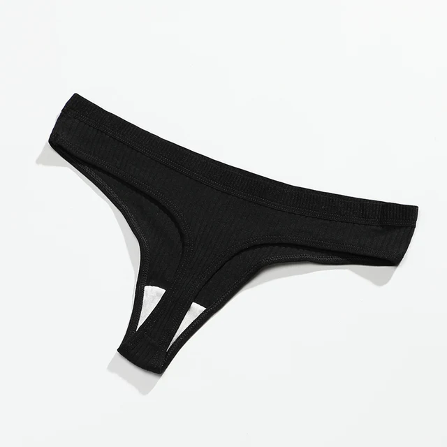 Yeni Kadın Pamuklu Külot Low Thong. Yumuşak ve konforlu bir kullanım sunar. Günlük kullanım için ideal, düşük belli ve seksi tasarım. — Fotoğraf 6