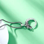 Pingente Cabeça de Dragão Thai Silver Retro Masculino Estilo Étnico Tendência Personalidade Jóias Vento Presente — foto 6