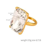 A590 Gold White Zirconium Ring