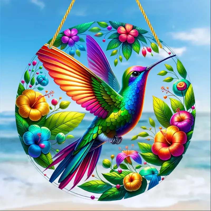 Flat Color Bird Acrylic Wall Pendant Enhance your living space with this stylish and vibrant wall art, adding a touch of — photo 2