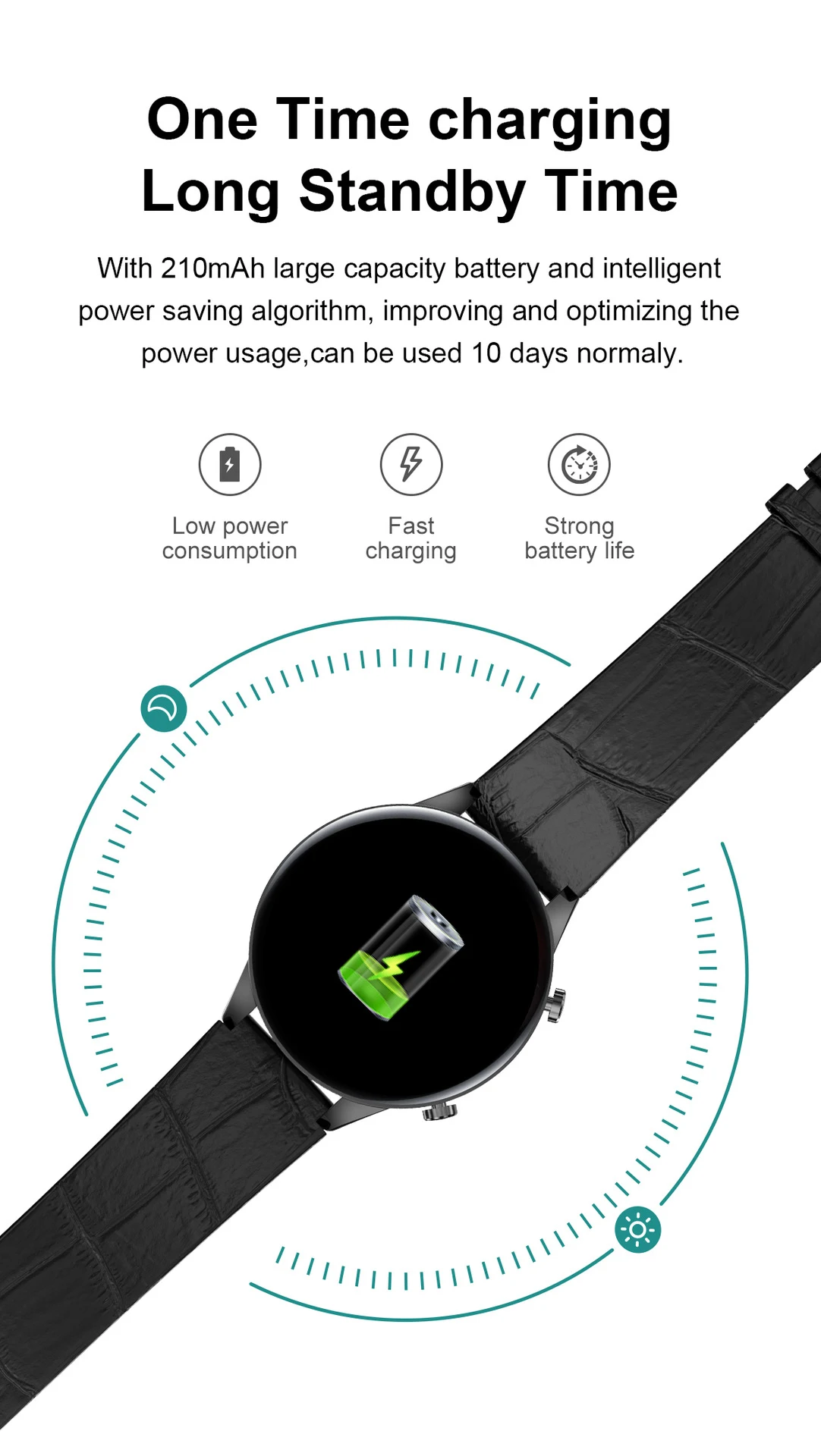 Title 11, LA08 Full Touch Light and Thin Smartbracelet Mo...
