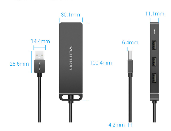Title 1, CHM Series USB 2.0 to USB 2.0x4 and Micro USB P...