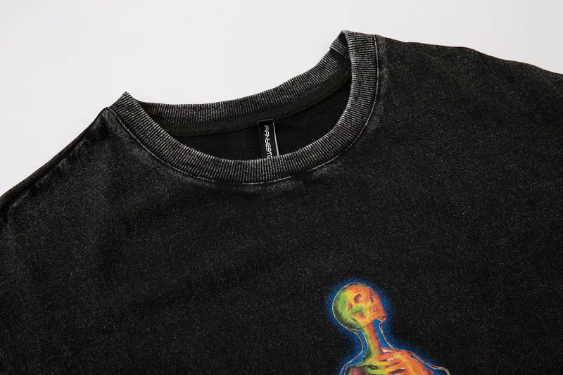 Title 2, Camiseta de hombre primavera verano oscura holg...