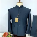 Men's Zhongshan Collar Suit, Business, Wedding, Groom, Stand Collar, Slim Fit. Exude sophistication and style at formal — photo 10