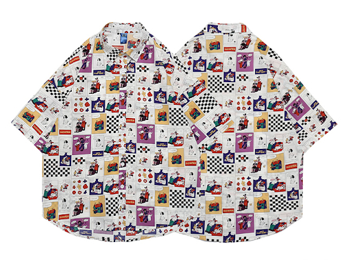 Title 4, European And American Retro Fun Full-Print Shor...