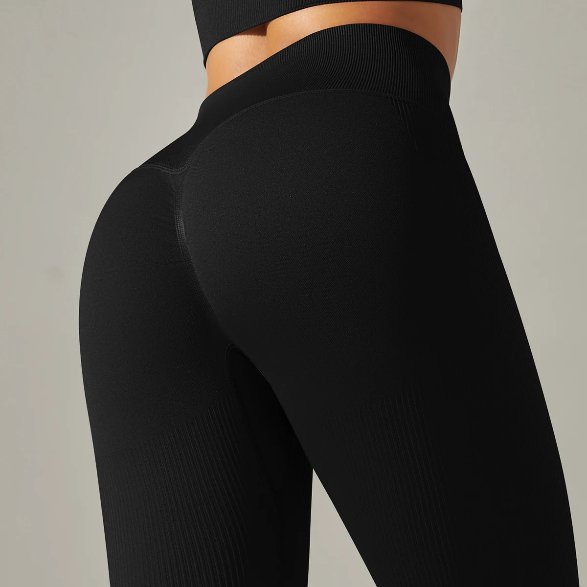 Title 16, New High Waist Stretch Tights Seamless Peach Hi...