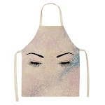Cotton Hemp Apron with 3D Printed Cartoon Anime Eyelashes. Cook in style and protect your clothes. Add a fun, unique tou — photo 12