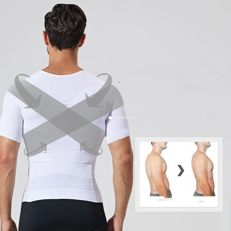 Title 3, Camiseta Modeladora Masculina 140D Reduz Medida...