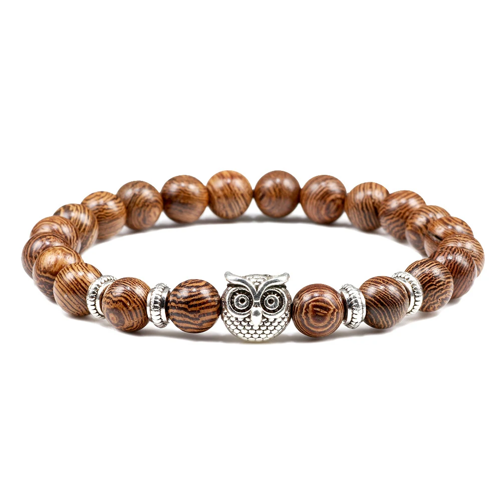 Pulseira de yoga com contas de coruja turquesa. Paz, equilíbrio e estilo para sua prática e bem-estar. Joia espiritual única. — foto 24
