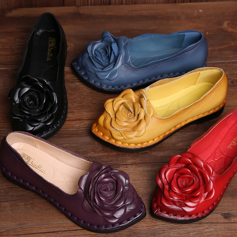 Title 3, Zapatos de madre de cuero genuino, cómodos y co...