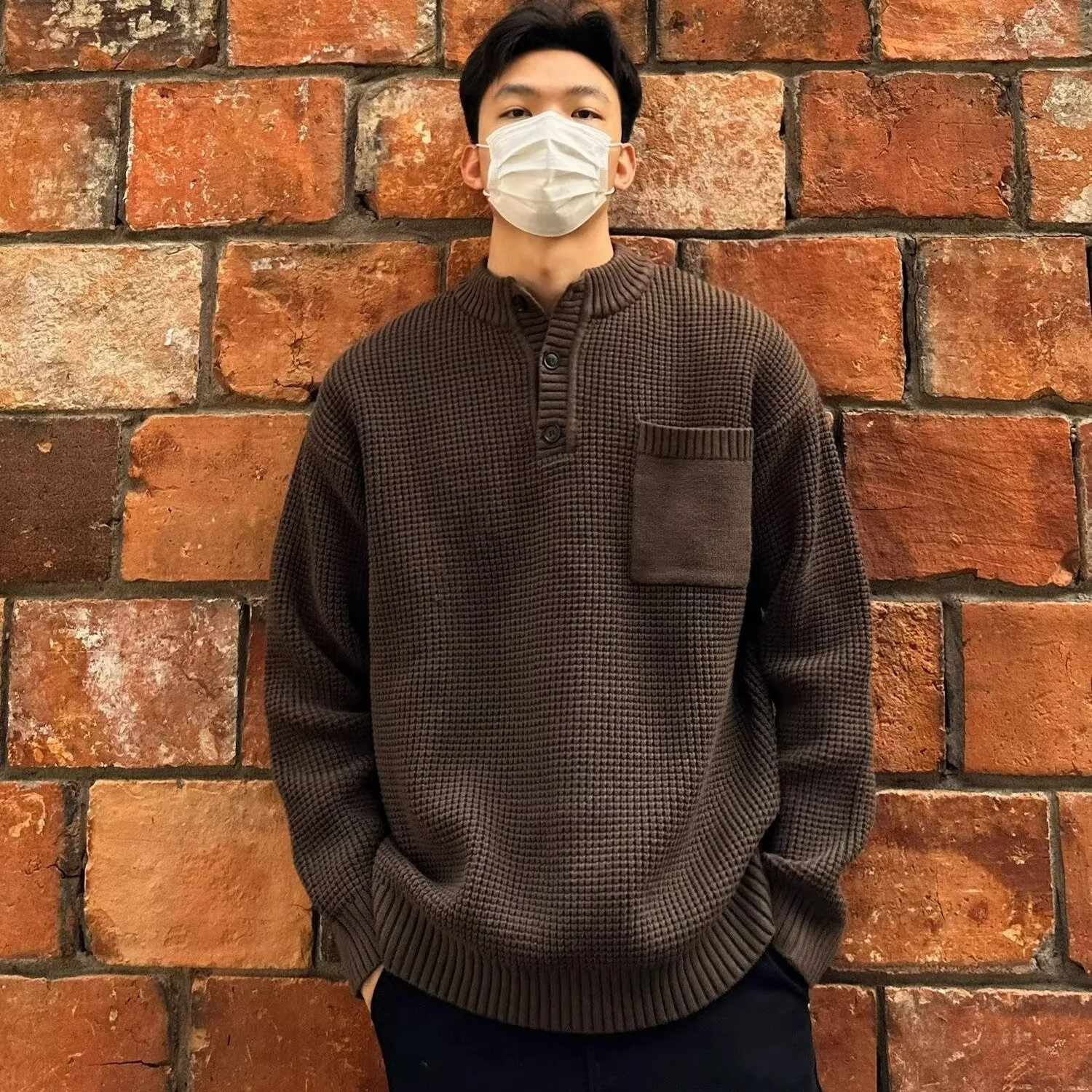 Men's Sweater Long-sleeved Knitted Top providing comfort and style. Warm, versatile knitwear, perfect for everyday wear — photo 6