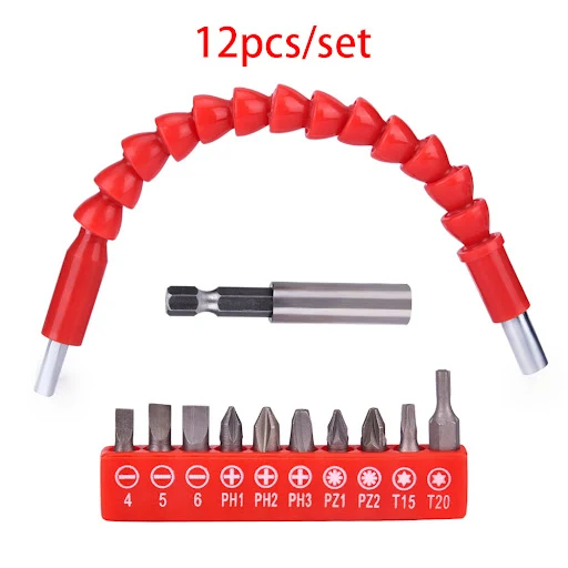 Title 2, 1PC Flexible Shaft Drill Bit Holder Extends Rea...