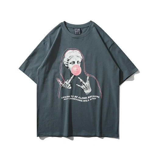Title 8, Original Hip-hop Loose Oversize Printing Couple...