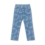 Heren jeans met rechte losse pijpen, high street trend, comfortabele pasvorm, casual en trendy uitstraling voor dagelijks gebruik. — foto 4