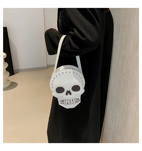 Title 5, Halloween Skull Shoulder Bag Girls Funny Cute M...