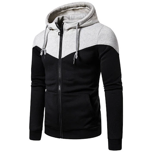 Title 3, Two-color stitching zipper sports mens sweatshirt