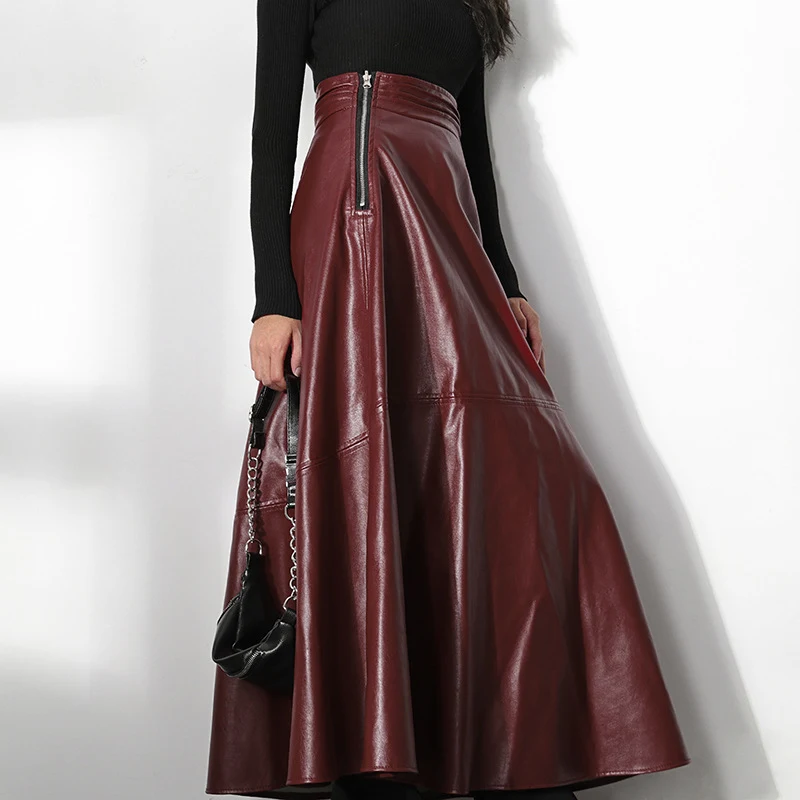 Title 7, Dames leren rok retro hoge taille slanke pasvor...