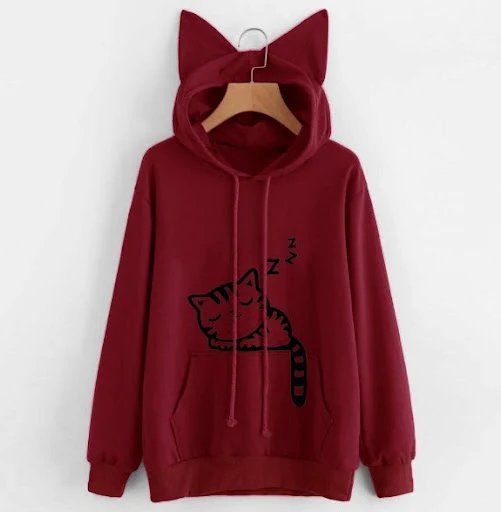 Title 5, Felpa con cappuccio casual da donna, manica lun...