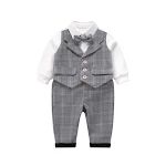 Nieuwe herenpak-stijl, comfortabele katoenen romper voor heren. Stijlvol en comfortabel voor de moderne gentleman. — foto 5