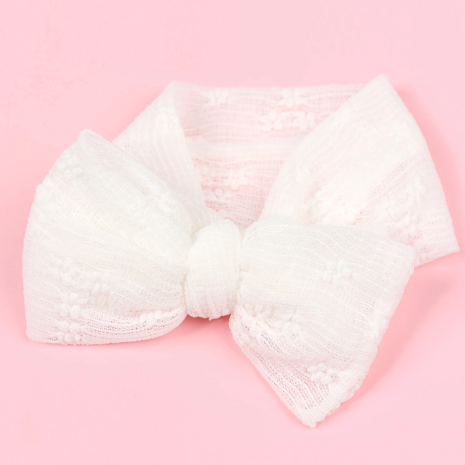 Faixa de cabelo para bebê com laço duplo em poliéster, macia e elegante, para um toque charmoso e confortável nos cabelos. — foto 11