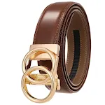 Gold Buckle 3633 Brown Belt