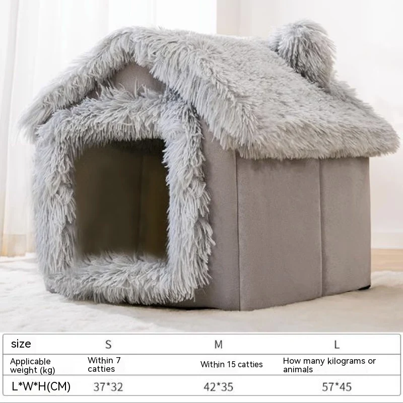 Autumn and Winter Closed Warm Cat Bed Kennel Pet Supplies. Provides a cozy and warm shelter for your cat, perfect for co — photo 19
