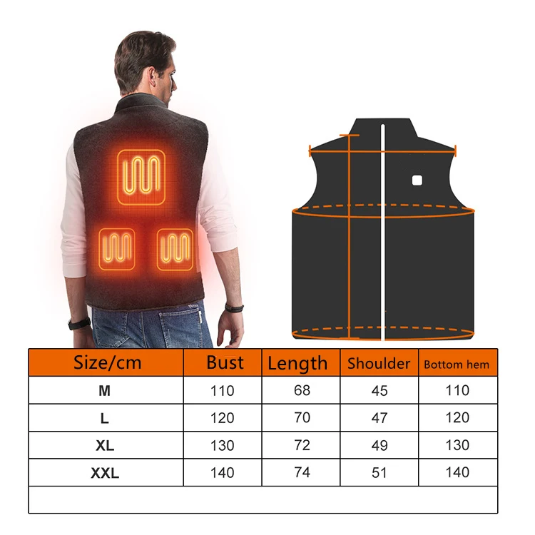 Title 1, USB 5V Outdoor Leisure Thin Fleece Electric Ves...