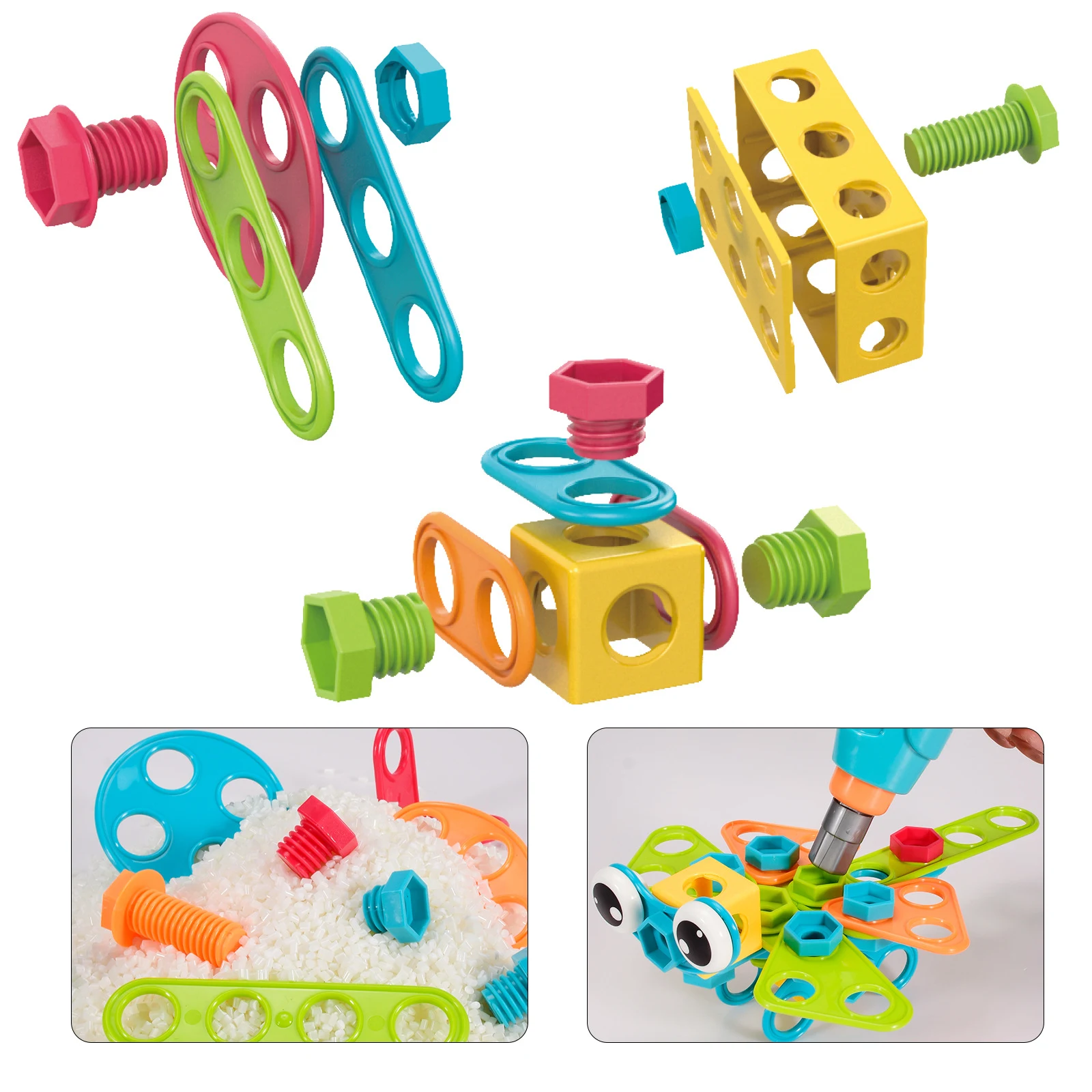 Electric Drill Assembly Screw Disassembly Building Blocks Creative Construction Toy For Kids Builds and Deconstructs Fin — photo 7