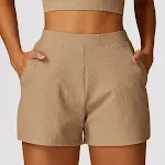 Losse sportshorts sneldrogend voor yoga, hardlopen en training. Comfortabele en ademende shorts voor optimale bewegingsvrijheid. — foto 34