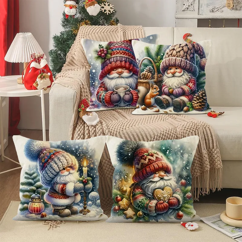 Capa de almofada de Natal para sofá da sala, com desenho de desenho animado, ideal para decoração e um toque festivo. — foto 2