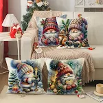 Capa de almofada de Natal para sofá da sala, com desenho de desenho animado, ideal para decoração e um toque festivo. — foto 2