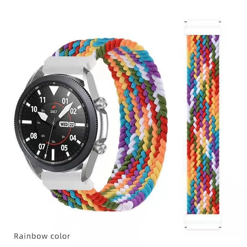 Title 3, 20mm Elastic Braided Nylon Strap for Smartwatch...