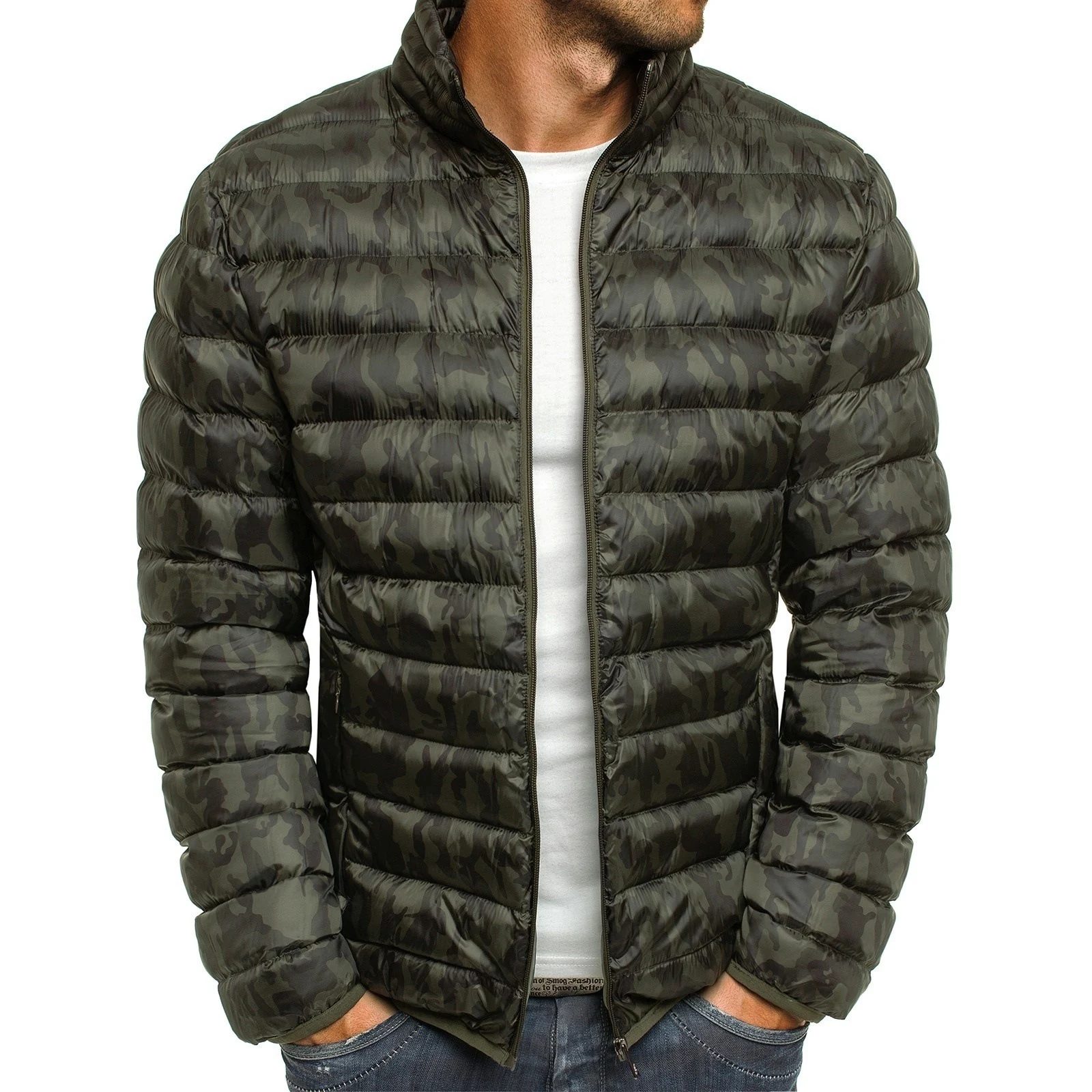 Jaqueta de algodão masculina, novos produtos outono inverno. Conforto e estilo para o frio. Perfeita para uso diário, aquecendo com elegância e praticidade. — foto 3