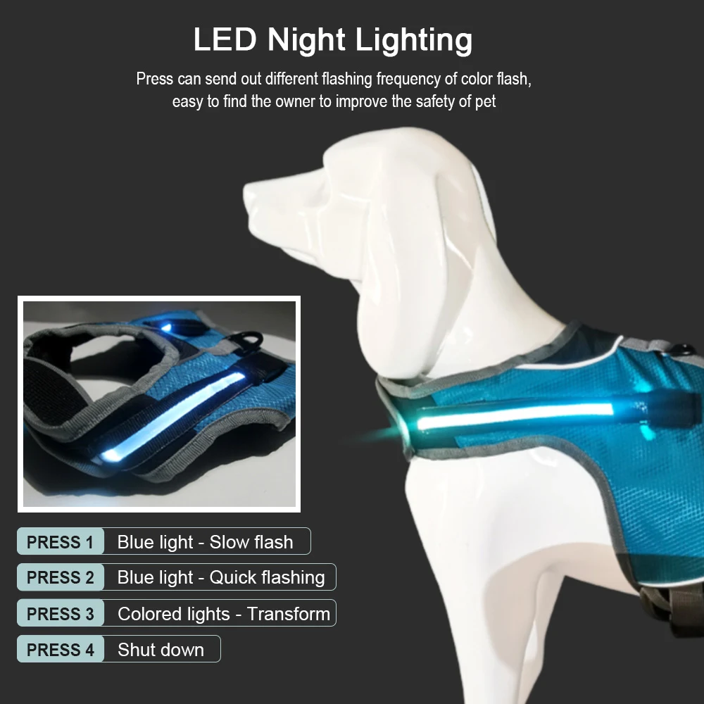 Title 8, Pet Solid Color K-Shaped Luminous LED Strap for...