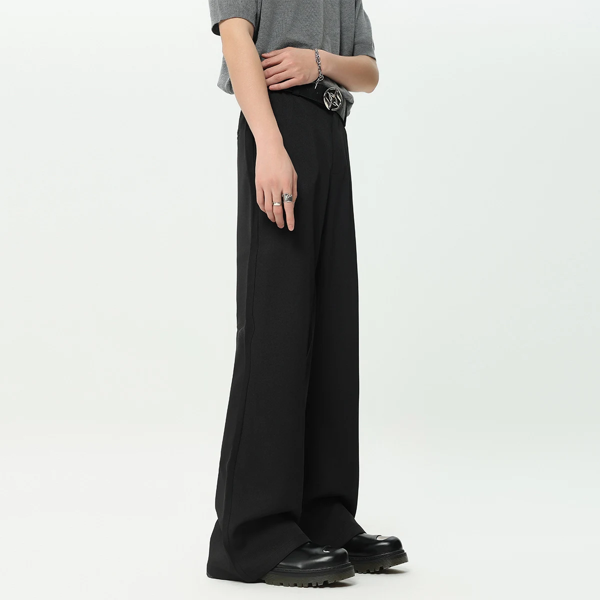 Draping Effect Skinny Black Casual Suit Pants Comfortable elegance for everyday wear Versatile and stylish Ideal for wor — photo 4