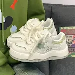 White Shoes Women's Platform Sports Board Shoes Comfortable Stylish Design Perfect for Everyday Wear and Sports Activiti — photo 11