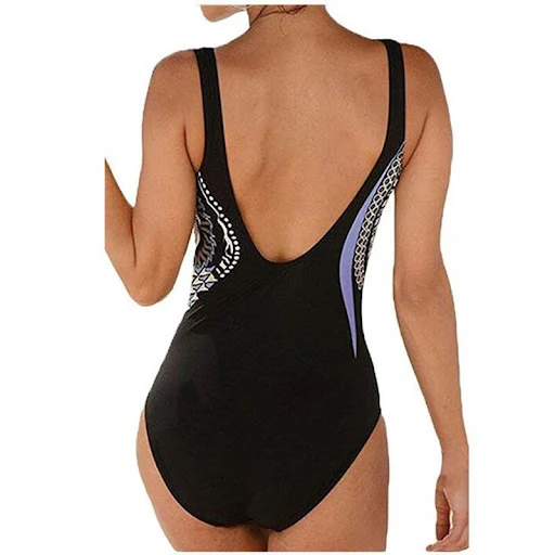 Title 6, Strap retro printed sexy backless ladies one-pi...